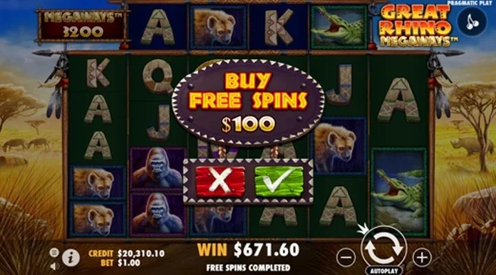 Petualangan Safari Penuh Kejutan di Great Rhino Megaways